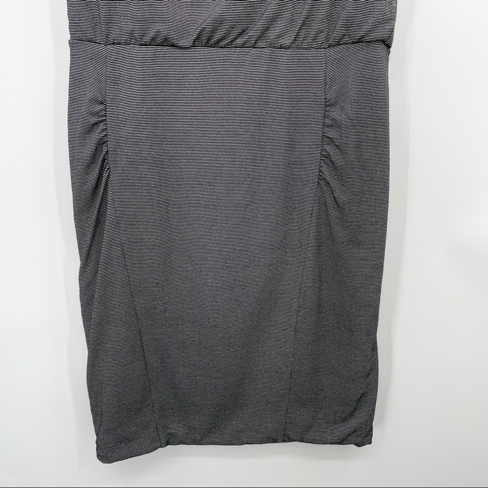 Athleta Dark Gray Striped Knit Athletic Dress - Picture 5 of 14